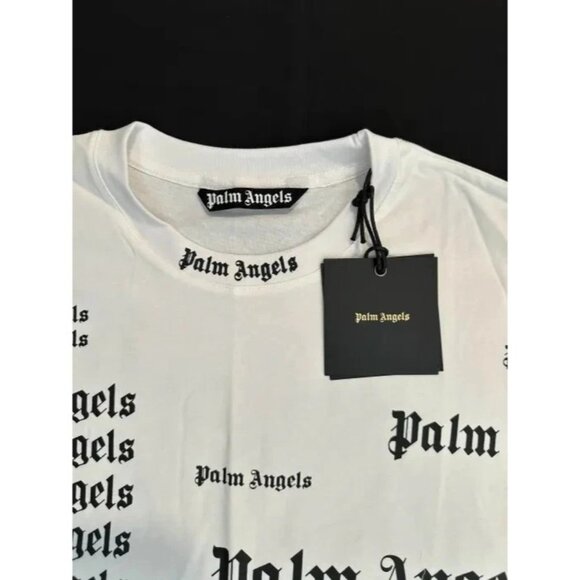 New Palm Angels White Ultra Logo Oversized T-shirt Size Medium - Picture 2 of 3